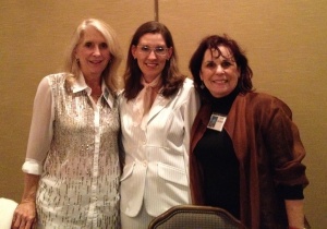 Amy with Arlene and Joyce, producers of the Nancy Drew/Hardy Boys television show.